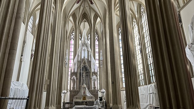 Interir kostela svatho Jakuba Starho v Brn.