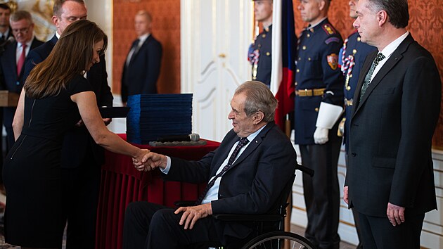 Prezident Milo Zeman jmenoval na Praskm hrad nov soudce. (20. jna 2022)
