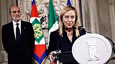 Nová italská premiérka Giorgia Meloniová mluví k novinářům poté, co ji... | na serveru Lidovky.cz | aktuální zprávy