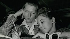 Zpvák Jerry Lee Lewis na snímku z roku 1958