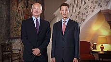 Kní�e Hans Adam II. se svým synem korunním princem Aloisem