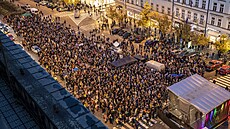V Praze demonstrovali podporovatelé LGBT+. (26. října 2022)