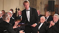 Prezident Miloš Zeman uděloval u příležitosti státního svátku 28. října státní...