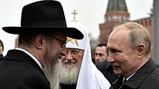 Vrchní ruský rabín Berel Lazar po boku ruského prezidenta Vladimira Putina. (4....