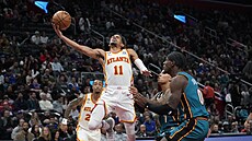 Momentka ze zápasu Atlanty s Detroitem, do kterého zasáhl i Vít Krej�í.