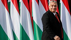 Maďarský premiér Viktor Orbán během oslav 66. výročí maďarského povstání z roku...