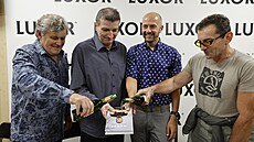 Miroslav Hanu�, Josef Mare�, Martin Moravec a Ond�ej Vetchý b�hem st�ede�ního...