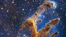 Pilíře stvoření se na snímku vesmírného dalekohledu Jamese Webba původně...