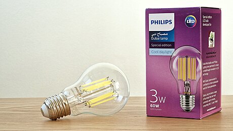 LED árovka Dubai Lamp, kterou v Evrop nekoupíte.