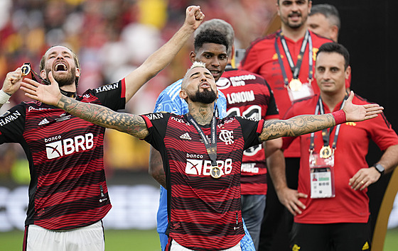 Fotbalisté Flamenga slaví triumf v Copa Libertadores.