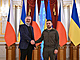 esk premir Petr Fiala a ukrajinsk prezident Volodymyr Zelenskyj v Kyjev. ...