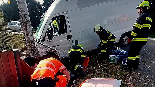 U nehody pom�hali i t�bor�t� hasi�i.