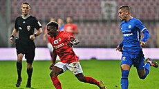 Musa Alli z Brna v utkání proti Liberci.