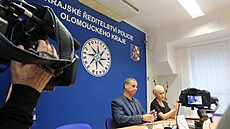 Tisková konference Krajského editelství policie Olomouckého kraje týkající se...