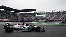 George Russell z Mercedesu b�hem Velké ceny Mexika.