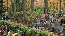 Svátek zesnulých na Lesním hbitov ve Zlín (íjen 2022)