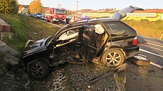 Při srážce dvou osobních aut na Domažlicku se vážně zranila řidička jednoho z...