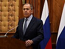 Ruský ministr zahranií Sergej Lavrov na tiskové konferenci v Jordánsku (3....