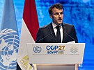 Francouzský prezident Emmanuel Macron na klimatické konferenci COP27 v Egypt...