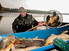 Vlov Hoejho Padrskho rybnku v Brdech. (9. listopadu 2022)