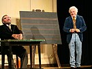 Jan Hrab�ta a Ladislav Smoljak v p�edstavení Vy�et�ování ztráty t�ídní knihy ve...