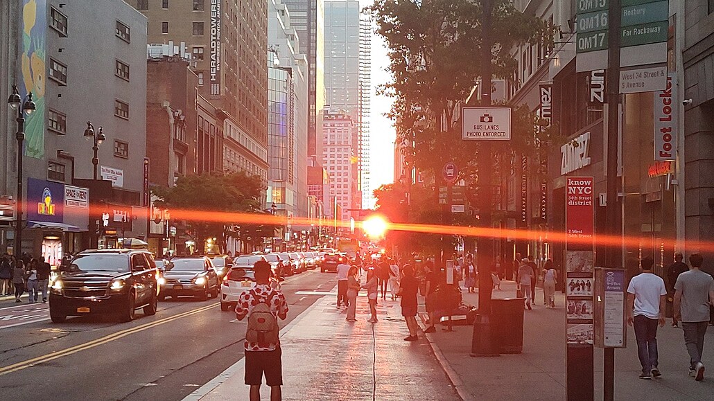 Západ slunce, 34th Street, New York