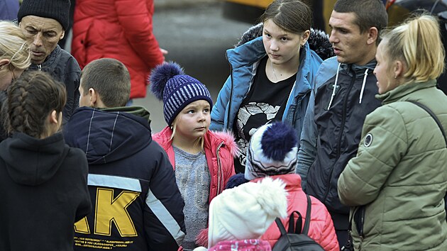 Dankoj, Krym. Pjezd civilist evakuovanch z Chersonu (2. listopadu 2022)