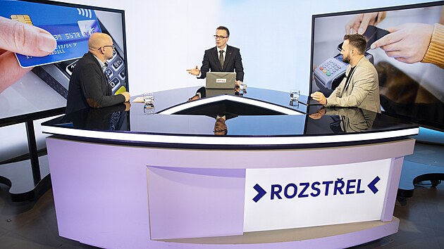 Host poadu Rozstel Vladimr Vojtek (vlevo), vkonn editel Daily Banking, SOB a Petr Polk, country manaer Visa pro R.