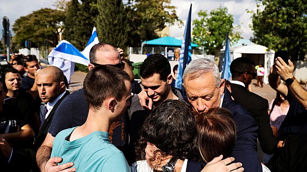 Izraelci znovu vol v parlamentnch volbch. Na snmku je ministr obrany Benny Ganc. (1. listopadu 2022)