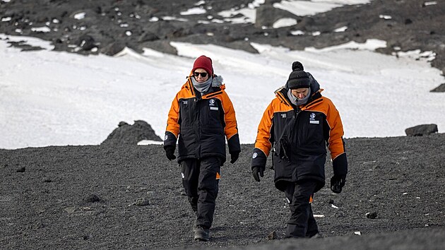 Novozélandská premiérka Jacinda Ardernová navštívila výzkumnou stanici Scott Base na Antarktidě. (27. října 2022)
