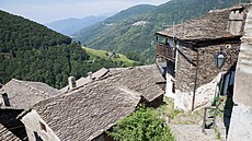 Italská vesnice Monteviasco leí v nadmoské výce 1 000 metr.