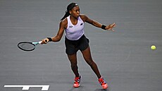 Americká tenistka Coco Gauffová v úvodním utkání Turnaje mistry.