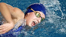 Lucie Netrefová vytvoila v krnovském 25metrovém bazén rekord na pt kilometr.