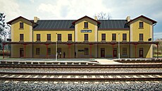 vizualizace nádraí v Krásné Líp po rekonstrukci.