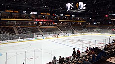 Okamiky ped zahájením prvního zápasu NHL v Mullet arén v Arizon.