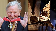 Zemel Leslie Phillips, anglický hlas moudrého klobouku z filmech o Potterovi.