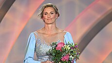 O�t�pa�ka Barbora �potáková b�hem vyhlá�ení ankety Atlet roku (2022).