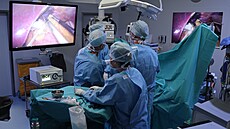 Léka�ský tým provádí v náchodské nemocnici bariatrickou operaci.