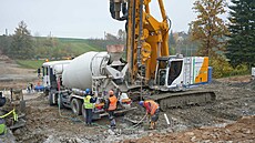 Práce na stavb dálnice D49 (listopad 2022)