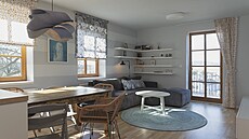 Byt 3+kk má obytnou plochu 70 metr� �tvere�ních, obývá jej man�elský pár a...