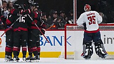 Andrej Sve�nikov z Carolina Hurricanes se prosadil v zápase s Washington...