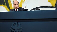Olaf Scholz na jednání s premiéry spolkových zemí. (2. listopadu 2022)