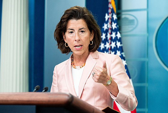 Americká ministryně obchodu Gina Raimondová (6. září 2022)