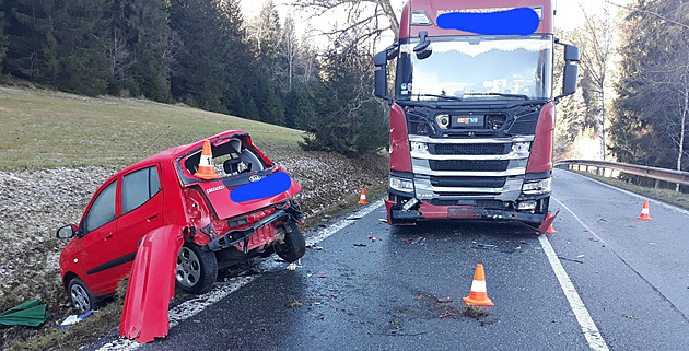 Nehoda se stala kolem deváté hodiny ráno u Horní Vltavice.
