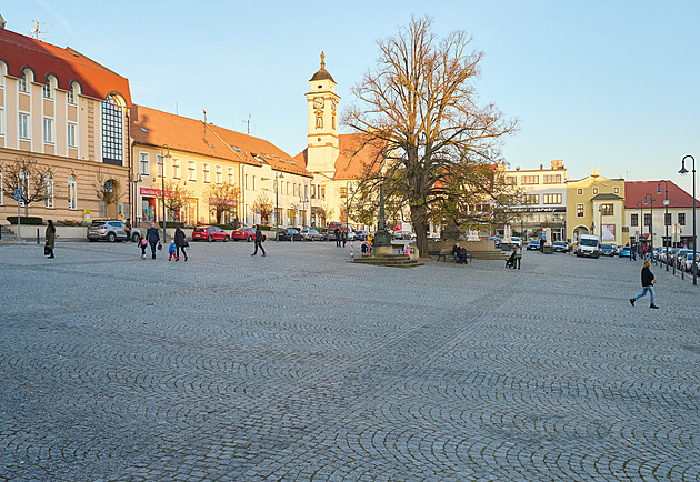 Masarykovo námstí v Uherském Brod (listopad 2022)