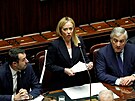 Italská premiérka Giorgia Meloniová v italském parlamentu