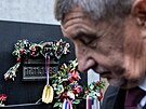 Andrej Babi u Památníku 17. listopadu na Národní tíd (17. listopadu 2022)