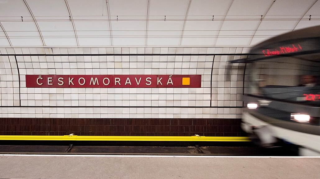Stanice metra Českomoravská (4. ledna 2022)