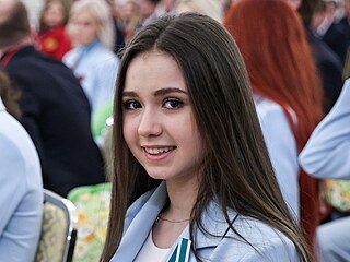 Ruská krasobruslařka Kamila Valijevová v Kremlu na setkání olympijských...