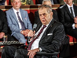 Prezident Milo Zeman pi udílení státních vyznamenání (28. íjna 2022)